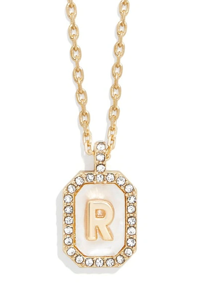 Shop Baublebar Initial Pendant Necklace In White R