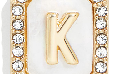 Shop Baublebar Initial Pendant Necklace In White K