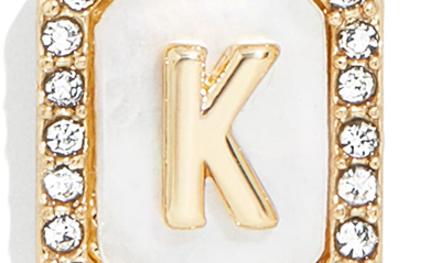 Baublebar Initial Pendant Necklace In White K