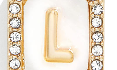 Shop Baublebar Initial Pendant Necklace In White L