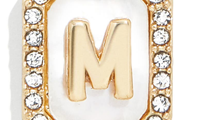 Baublebar Initial Pendant Necklace In White M