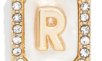 Shop Baublebar Initial Pendant Necklace In White R