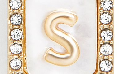 Baublebar Initial Pendant Necklace In White S
