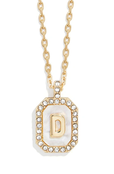 Shop Baublebar Initial Pendant Necklace In White D