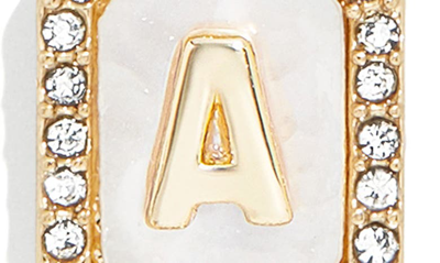Baublebar Initial Pendant Necklace In White A