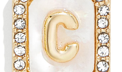 Shop Baublebar Initial Pendant Necklace In White C