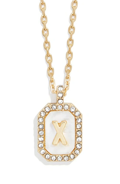 Shop Baublebar Initial Pendant Necklace In White X