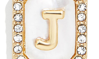 Shop Baublebar Initial Pendant Necklace In White J