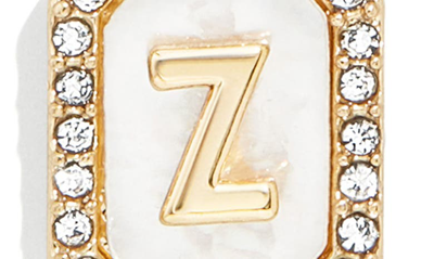 Shop Baublebar Initial Pendant Necklace In White Z