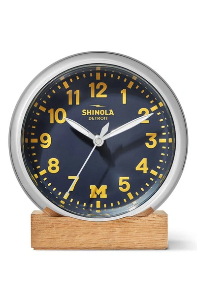 Shop Shinola Runwell 6-inch Desk Clock In Blue