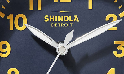 Shop Shinola Runwell 6-inch Desk Clock In Blue