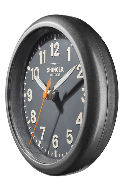 Shop Shinola Runwell 6-inch Desk Clock In Dark Gray