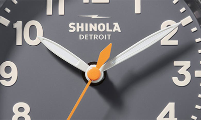 Shop Shinola Runwell 6-inch Desk Clock In Dark Gray