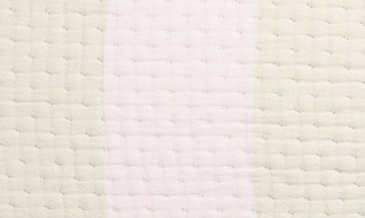 Shop Dusen Dusen Set Of 2 Warm Stripe Cotton Matelassé Shams In Pink / Beige Shams