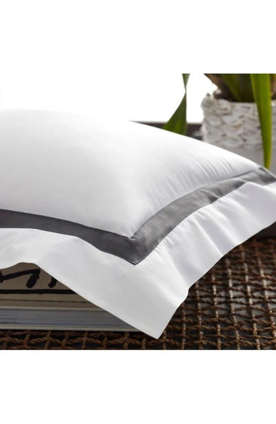 Shop Matouk Lowell 600 Thread Count Set Of 2 Pillowcases In White/ Sea