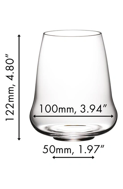 Shop Riedel Stemless Wings White Wine Glass In Clear