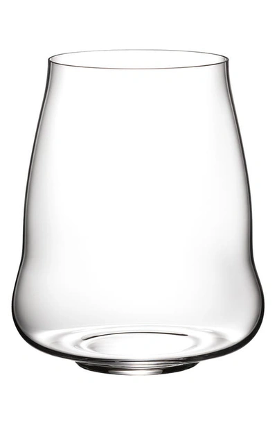 Shop Riedel Stemless Wings Pinot Noir Glass In Clear
