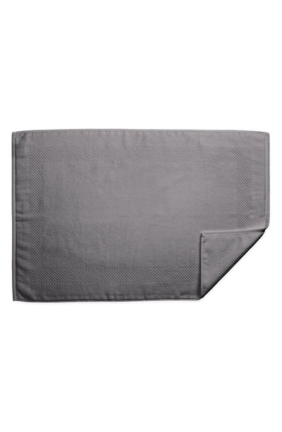 Shop Matouk Lotus Bath Mat In Charcoal