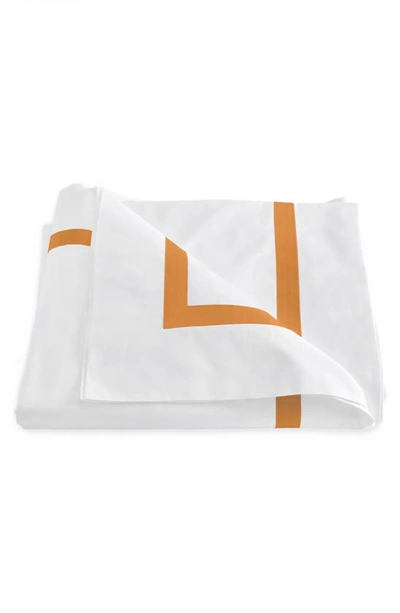 Shop Matouk Lowell Duvet Cover In Tangerine