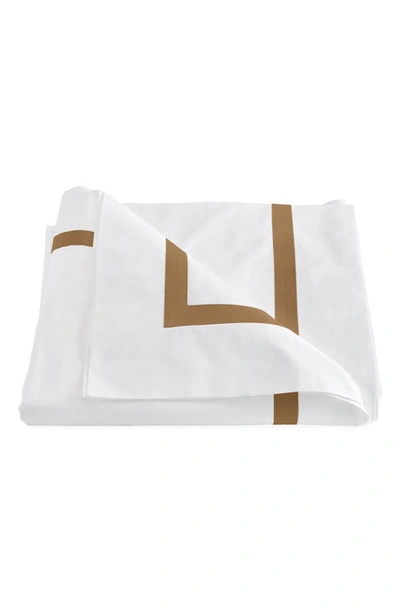 Shop Matouk Lowell Duvet Cover In Bronze