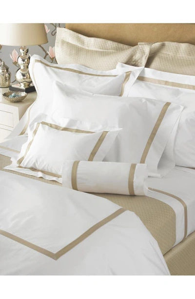 Shop Matouk Lowell Duvet Cover In Bronze