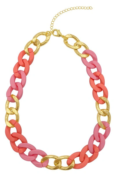Shop Adornia Pink Curb Chain Necklace