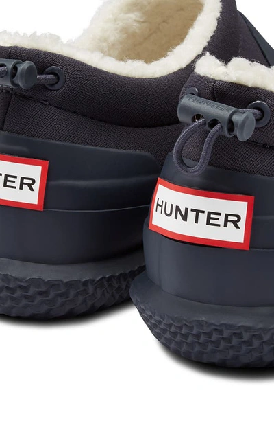Shop Hunter Original Fleece Lined Slipper Shoe In  Navy