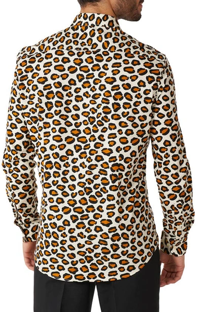 Opposuits The Jag Trim Fit Button-up Shirt In Beige