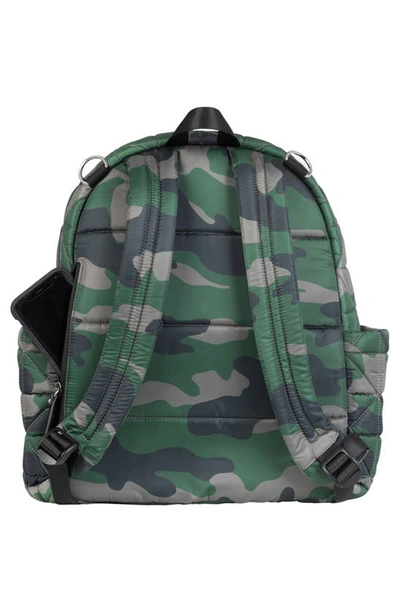 Shop Twelvelittle Companion Quilted Nylon Diaper Backpack In Camo Print
