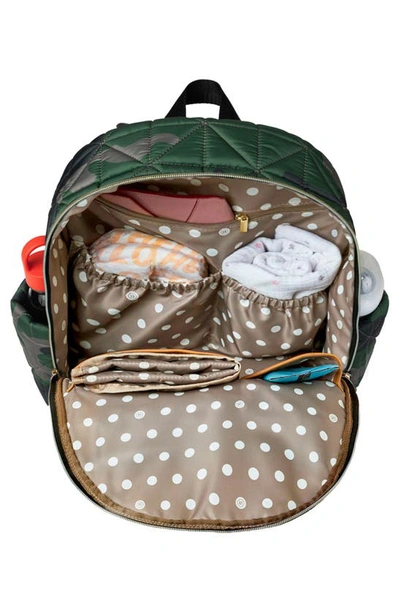 Shop Twelvelittle Companion Quilted Nylon Diaper Backpack In Camo Print