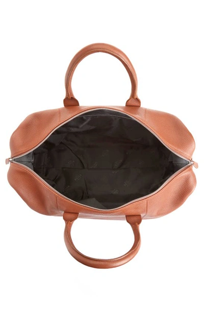 Royce New York Medium Leather Duffle Bag In Tan