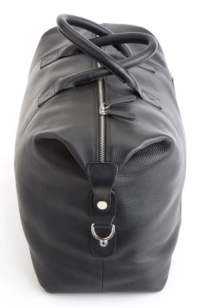 Royce New York Medium Leather Duffle Bag In Black