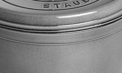 Staub 13.25-quart Enameled Cast Iron Round Cocotte In Graphite Grey
