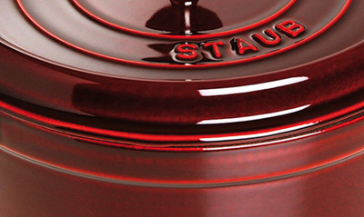 Staub 13.25-quart Enameled Cast Iron Round Baking Dish In Brown