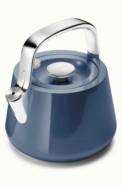 Shop Caraway Whistling Tea Kettle In Navy