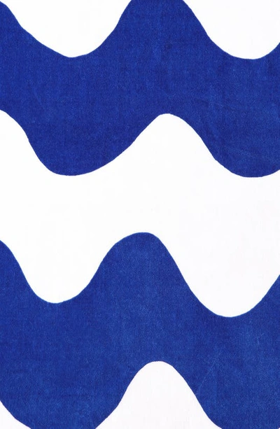 Shop Marimekko Lokki Wavy Beach Towel In Blue