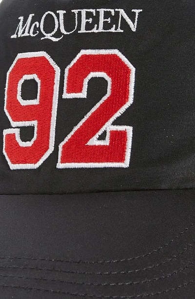 Shop Alexander Mcqueen Mcqueen Sport Baseball Cap In Black/ Red