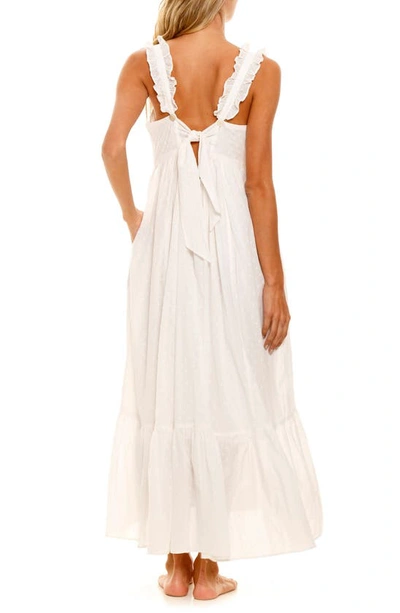 Shop The Lazy Poet Mika Swiss Dots Cotton Nightgown In White