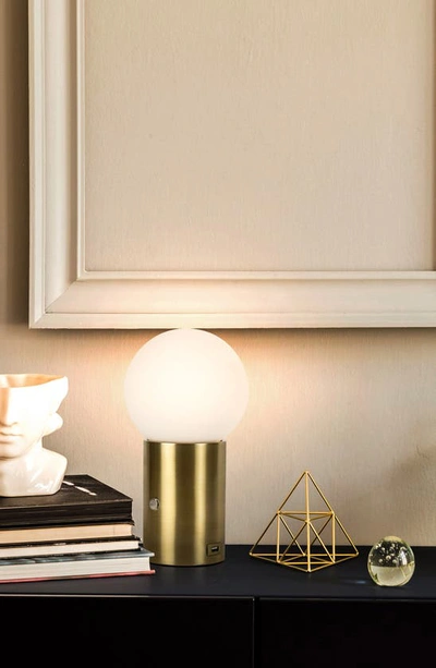 Shop Brightech Kai Led Table Lamp In Brass