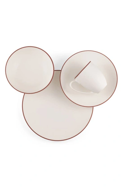 Nambe Taos 4-piece Stoneware Dinnerware Set In White