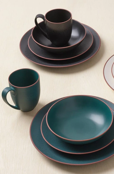 Shop Nambe Nambé Taos 4-piece Place Setting In Black