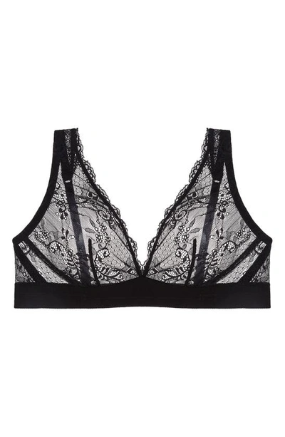 Shop Journelle Sapna Plunge Bralette In Noir