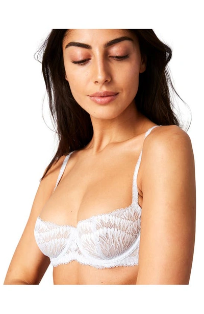 Shop Journelle Loulou Lace Underwire Balconette Bra In Sky