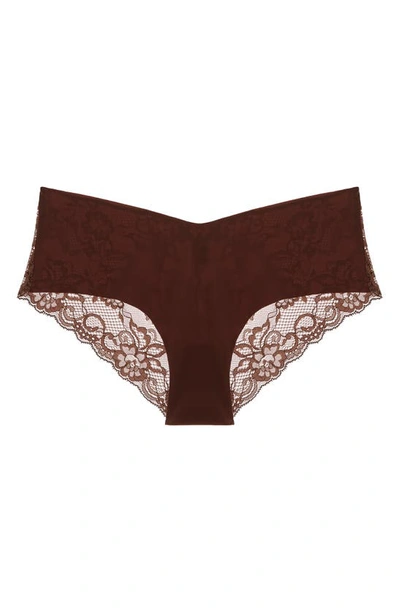 Shop Journelle Estelle Lace Hipster Briefs In Chocolat