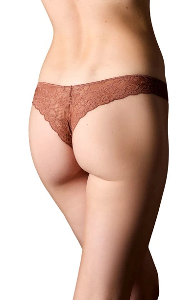 Shop Journelle Estelle Lace Thong In Cannelle