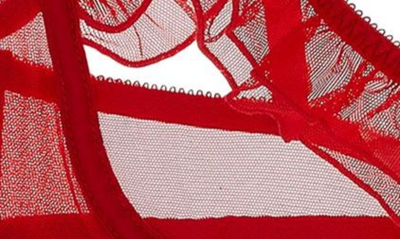 Journelle Odette Open Cup Underwire Bra In Scarlet