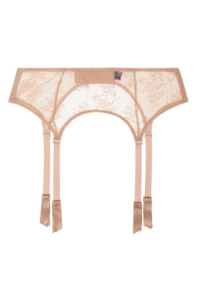 Shop Journelle Romy Lace Suspender Belt In Amande