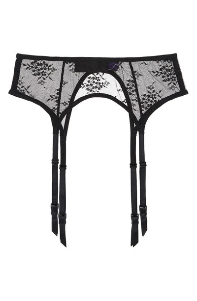 Shop Journelle Romy Lace Suspender Belt In Noir