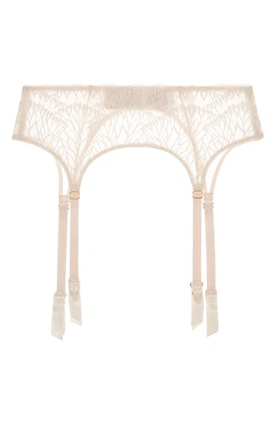 Journelle Loulou Lace Suspender Belt In Blanc