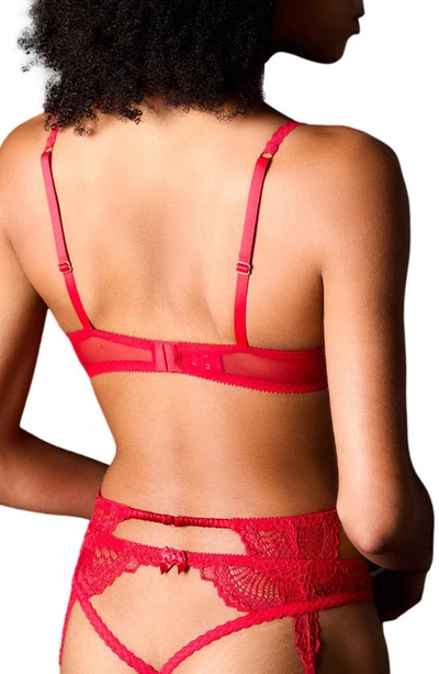 Journelle Natalia Strappy Lace Bra In Scarlet